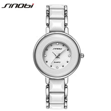 2016 Sinobi Ladies Dress Watches Women Quartz steel Fashion Waterproof Luxury round Dial Relogio Feminino Japan Relojes Mujer
