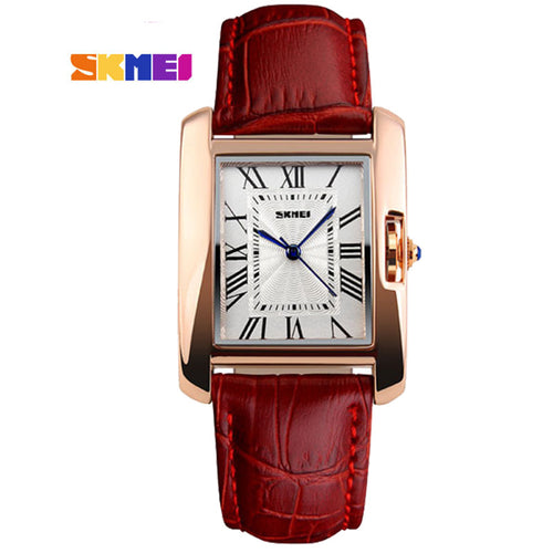 Watch Women SKMEI brand luxury Fashion Casual quartz watches leather sport Lady relojes mujer women wristwatches Dress Girl 1085