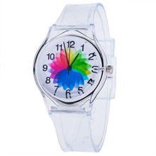 Candy colors Fashion Kids Watches Transparent Clock Silicone Watches Women Sport Casual Quartz Wristwatches Relogio Feminino