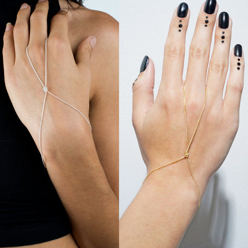 European Style Simple Finger Bracelet Fashion Personality  Chain Bracelet For Women Gift 2 Colors