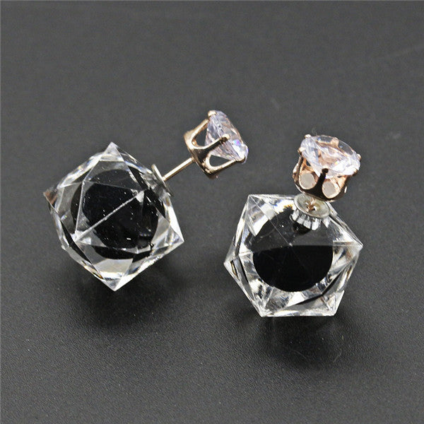 Fashion Cute Crystal Rhinestone Candy Wrapping Acrylic Bubble Earrings Fine Jewelry Wholesale
