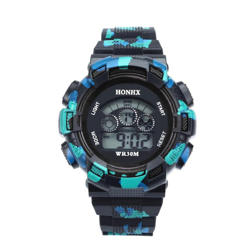 2016 Waterproof Cool Mens Boys LED Sports Wrist Watch