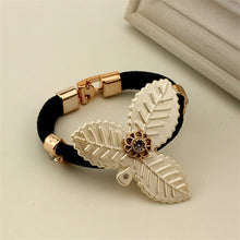 European New Fashion Weave Bracelet  Exquisite Leaf Shape Design Bracelet Jewelry 4 Color