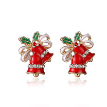 Korea Style Colorful Crystal Earrings 2016 Christmas  Lovely Bells Earring Jewelry For Girl Gift