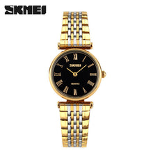 SKMEI 2016 New china Brand Men woman lover's luxury Watches analog quartz watch 50M waterproof  raman dial stainless steel band