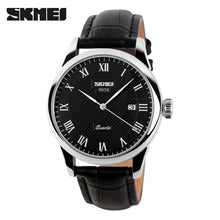 SKMEI Brand Luxury Lovers Quartz Watch Fashion Casual Watches 30m Waterproof Leather For Men Women Dress Wristwatches 9058