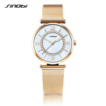 SINOBI Fashion Bling Quartz Watches Women's Gold Top Luxury Brand Diamond Clock Female Geneva Quartz Clock Ladies Wristwatch