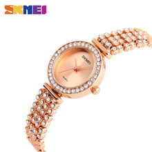 SKMEI 1224 Women Quartz Wristwatches Classic Diamond Bracelet Girl 30M Waterproof Fashion Luxury Ladies Watches Relogio Feminino