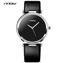 Sinobi Simple Luxury Brand Quartz Watch Women fashion Casual Rose Gold Silver Leather Ladies Wristwatch Clock Female Gift