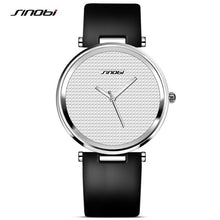 Sinobi Simple Luxury Brand Quartz Watch Women fashion Casual Rose Gold Silver Leather Ladies Wristwatch Clock Female Gift