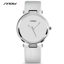 Sinobi Simple Luxury Brand Quartz Watch Women fashion Casual Rose Gold Silver Leather Ladies Wristwatch Clock Female Gift