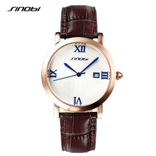 SINOBI Street Style Unisex Quartz Watches Women Leather band Top Luxury Brand Female Wristwatch Japan Clock female Ladies 2017