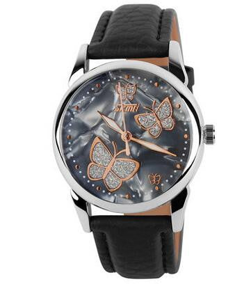 Luxury Brand Butterfly Design Casual Quartz Watch Women Leather Dress Watches Women's Fashion Wristwatches relogios feminino