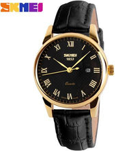 Watches Women Fashion Luxury Watch Famous Brand SKMEI 30m Waterproof Genuine Leather Casual Quartz Ladies Wristwatch