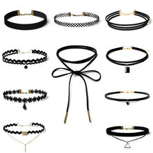 Best Deal New Fashion 1 Set Choker Necklace Black Velvet Classic Gothic Tattoo Lace Chain Collar Necklaces For Women Jewelry