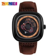 SKMEI Men Women Luxury Limited Edition Wristwatch Big Dial Calendar Leather Strap Fashion Quartz Watches 9129 Relogio Masculino