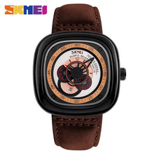 SKMEI Men Women Luxury Limited Edition Wristwatch Big Dial Calendar Leather Strap Fashion Quartz Watches 9129 Relogio Masculino