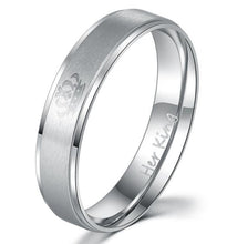 316L stainless steel HIS QUEEN and HER KING couple rings for lovers