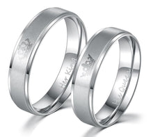 316L stainless steel HIS QUEEN and HER KING couple rings for lovers
