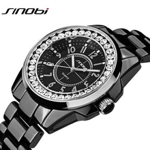 Sinobi luxury Dress Brand Fashion Watch Woman Ladies Gold Diamond relogio feminino Dress Clock female relojes mujer 2016 New
