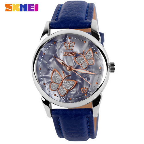Luxury Brand Butterfly Design Casual Quartz Watch Women Leather Dress Watches Women's Fashion Wristwatches relogios feminino